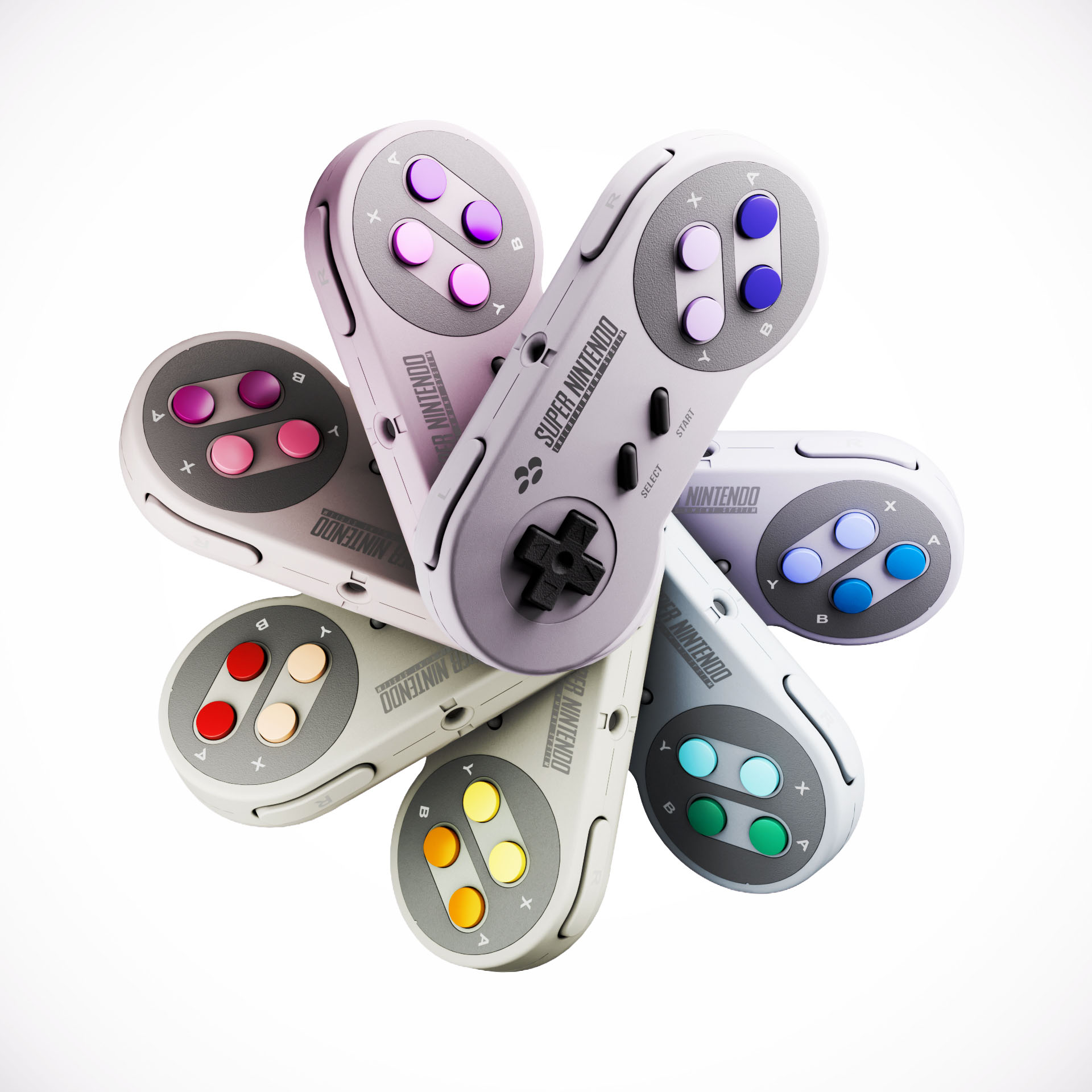 SNES controller Morgan Gomez 3D design