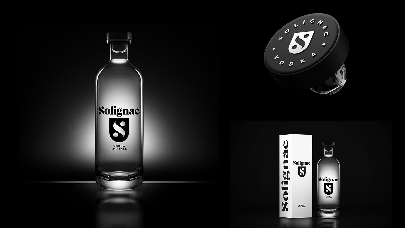 Vodka Solignac Packaging 3D Morgan Gomez