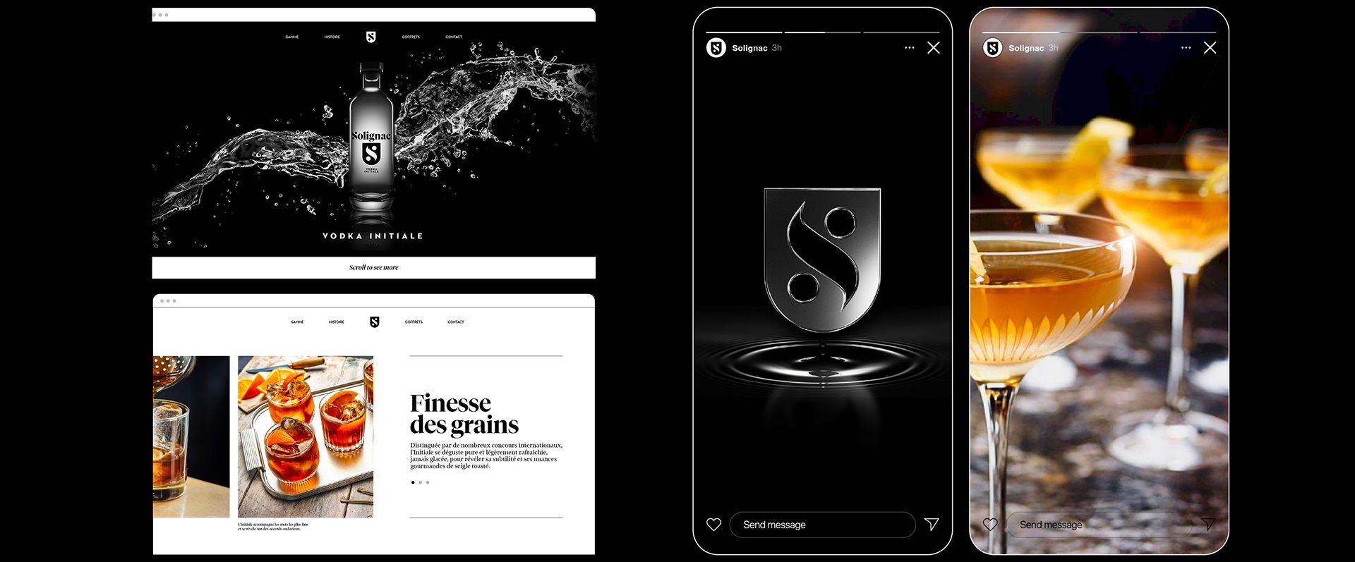 Vodka Solignac Packaging 3D Morgan Gomez